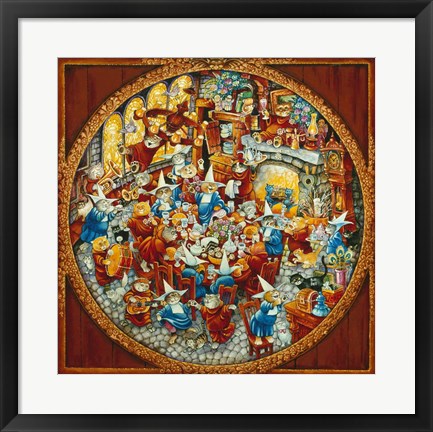 Framed Holy Cats Sunday Brunch Print