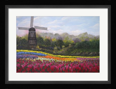 Framed Tulip Garden Print