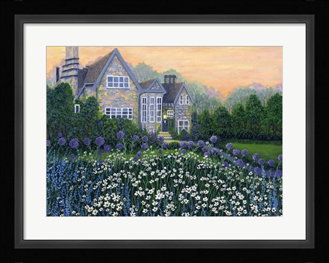 Framed English Cottage lg Print