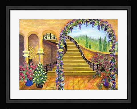 Framed Terrace Garden Print