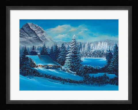Framed Winter Scene Print
