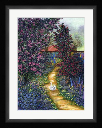 Framed Duck Garden Print