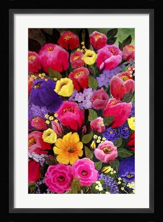 Framed Pink Spring Flowers Print