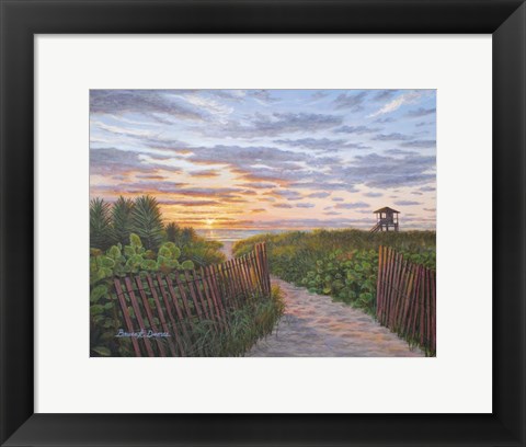 Framed Sunrise at Delray Beach Print