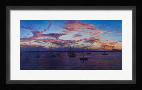 Framed Newport Lights Print
