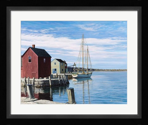 Framed Sail Boat Rockport Print
