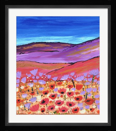 Framed Poppy Fields Print