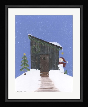 Framed Barnwood Outhouse Print