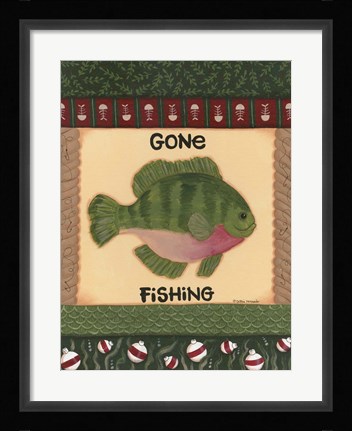 Framed Fishing I Print