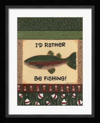 Framed Fishing II Print