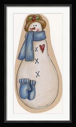 Framed Derby Snowman Print