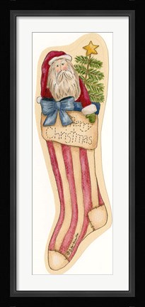 Framed Merrry Christmas Stocking Print