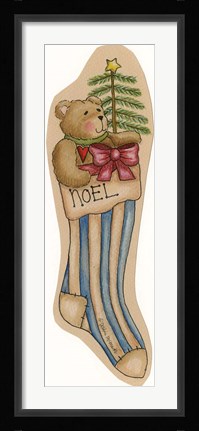 Framed Noel Stocking Print