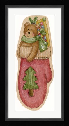 Framed Red Mitten Print