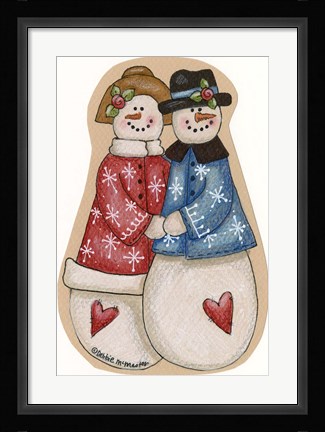 Framed Snow Couple 1 Print