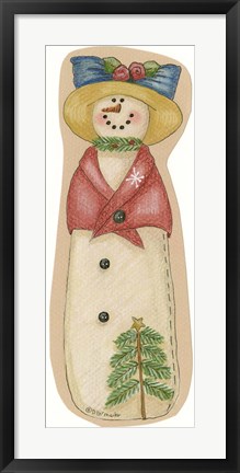 Framed Tree Snowwoman Print
