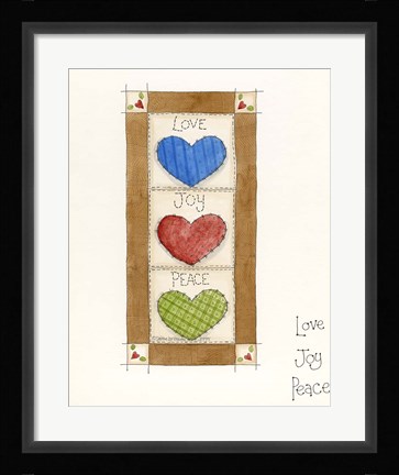 Framed Love, Peace, Joy Print