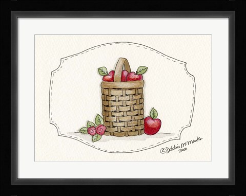 Framed Tall Apple Baskets Print