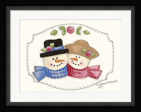 Framed Snow Couple 2 Print