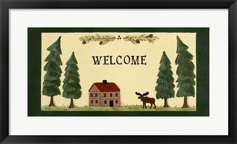 Framed Welcome - Cabin Print