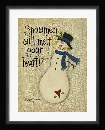 Framed Snowmen Will Melt Your Heart Print