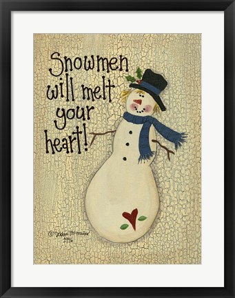 Framed Snowmen Will Melt Your Heart Print