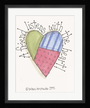 Framed Friend Listens Print