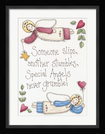 Framed Angels Never Grumble Print