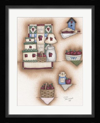 Framed Apple Collage Print