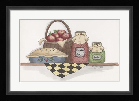 Framed Apple Pie With Basket Print