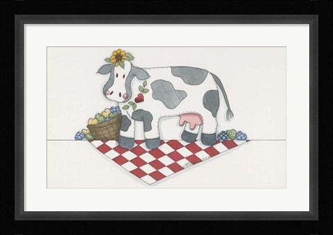 Framed Country Cow Print