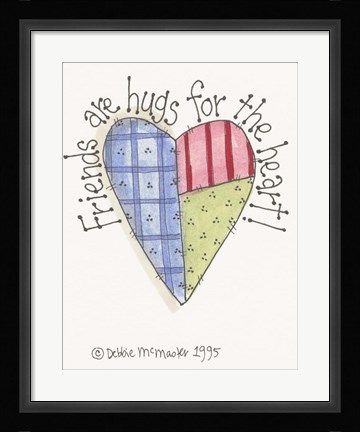 Framed Friends Are Hugs Print