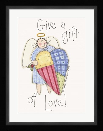 Framed Give A Gift Angel Print