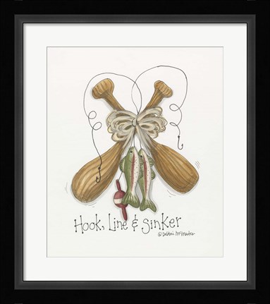 Framed Hook Line And Sinker Print