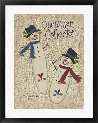 Framed Snowman Collector Print