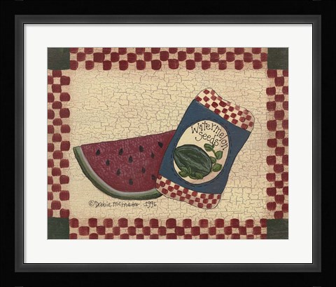 Framed Watermelon Seeds Print