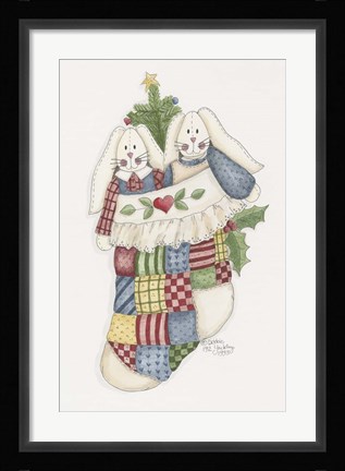 Framed Bunny Stocking Print