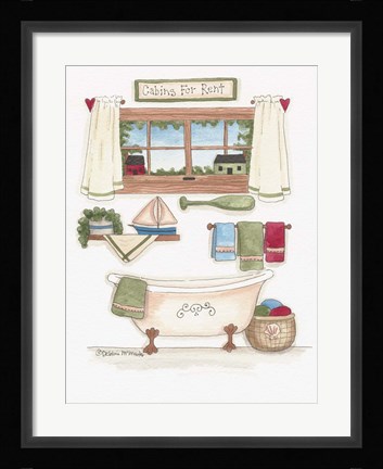 Framed Cabins For Rent Print