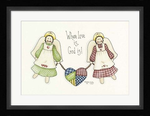 Framed Where Love Is Angel Print