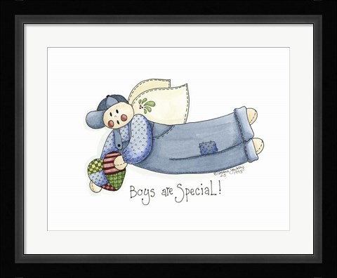 Framed Boys Are Special Angel Print