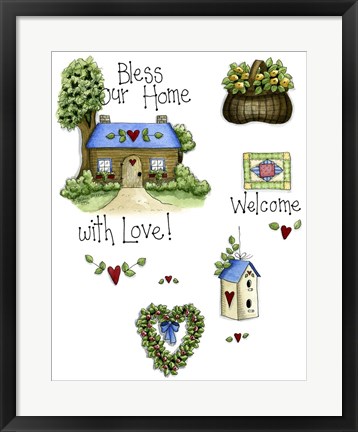 Framed Bless Our Home Print
