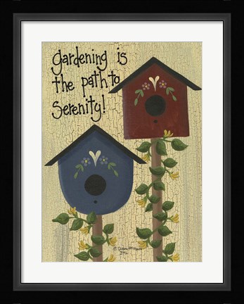 Framed Gardening Is The Path Print