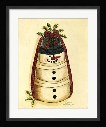 Framed Box Snowman Print