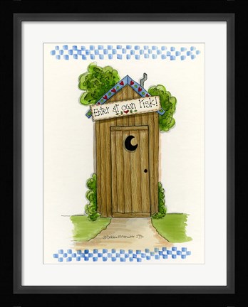 Framed Enter At Your Own Risk Print