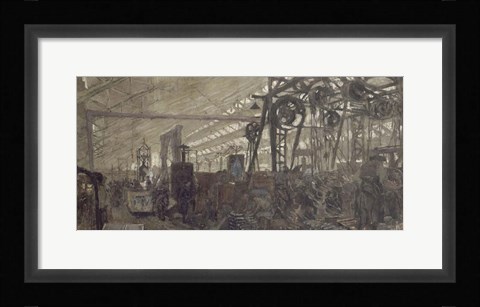 Framed Forge: Weapons Factory in Lyon, 1916-1917 Print