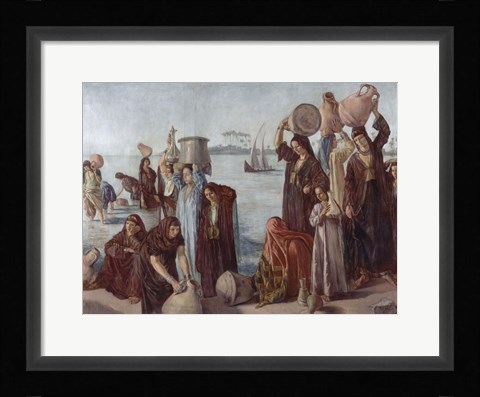 Framed Women Drawing Water from the Nile Print