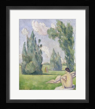 Framed Nude in a Landscape, 1890 Print