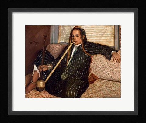 Framed Smoker of Tombac Cairo, 1900 Print