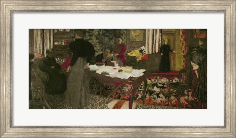Framed Large Interior with Six Persons Print