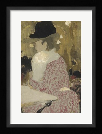 Framed Woman Seated in a Bar Print
